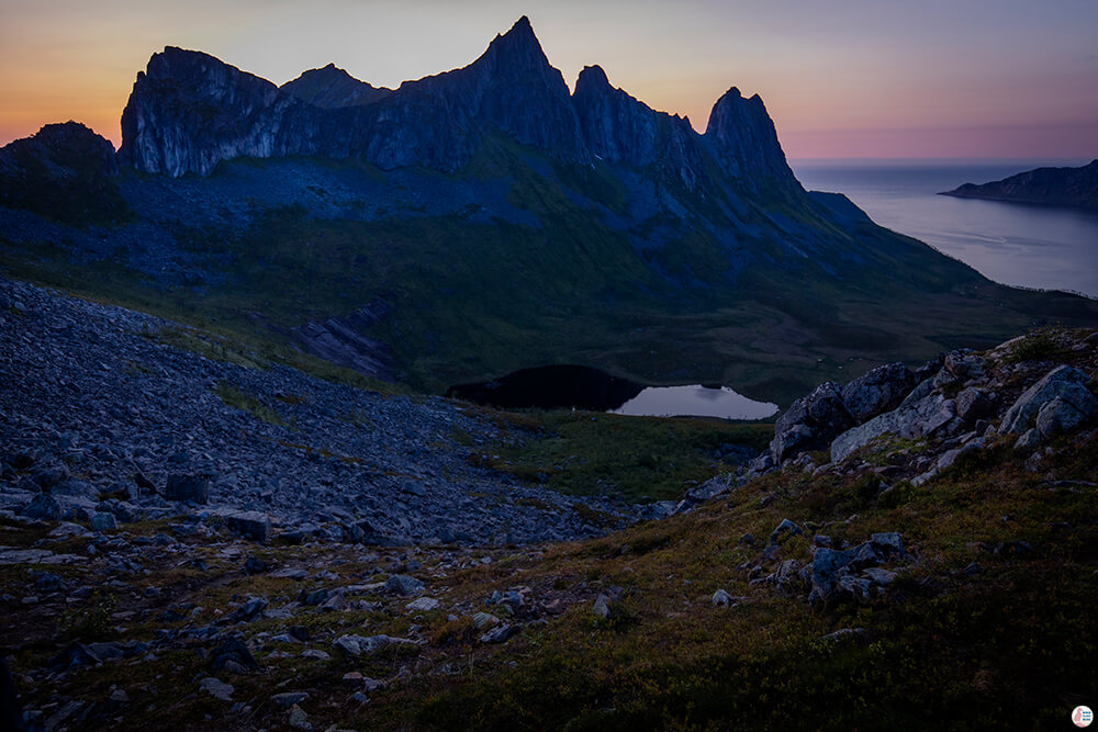 View from Hesten peak, Senja, Northern Norway