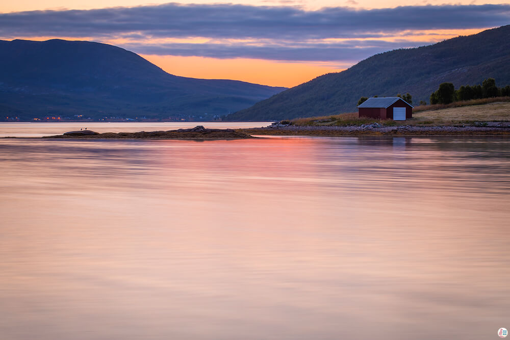 View from Fjordbotn camping, Senja, Northern Norway