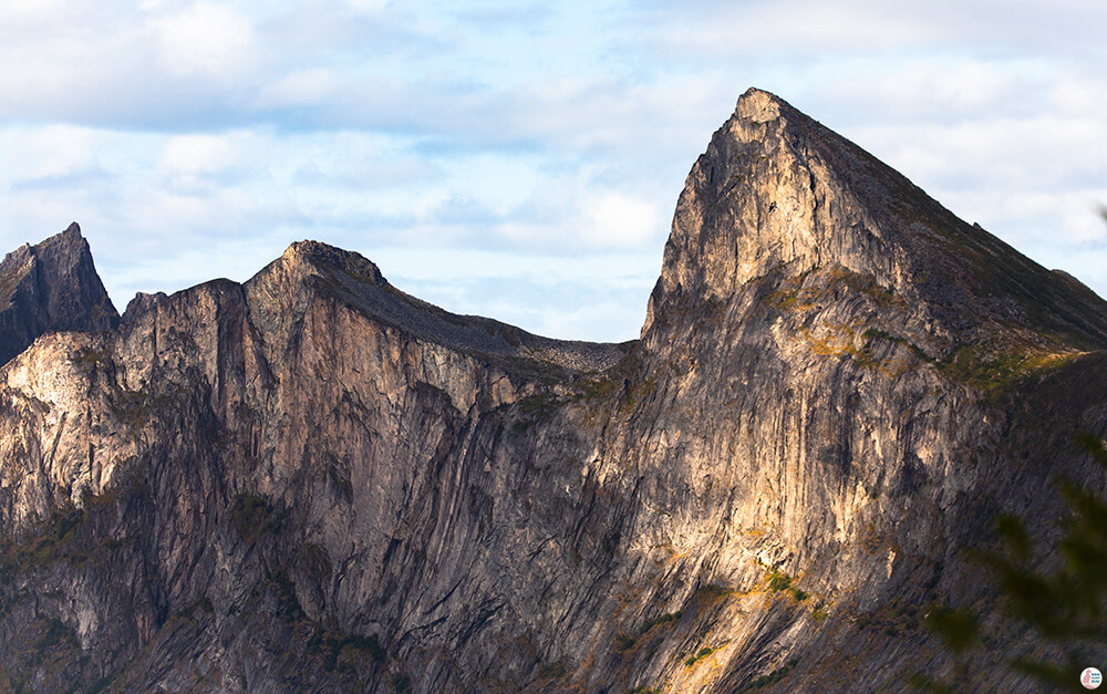 Segla and Hesten mountain peaks from Senjahopen, Senja, Northern Norway