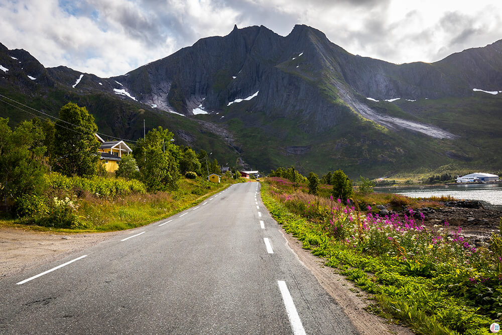 Road towards Mefjordbotn, Senja, Northern Norway