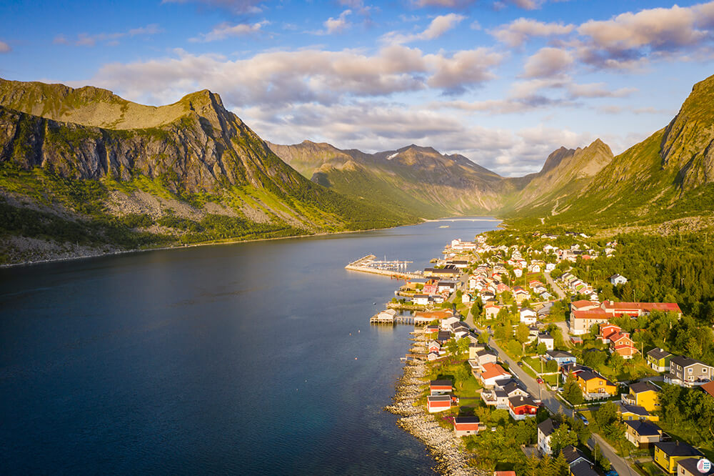 Gryllefjord from above, Senja, Northern Norway