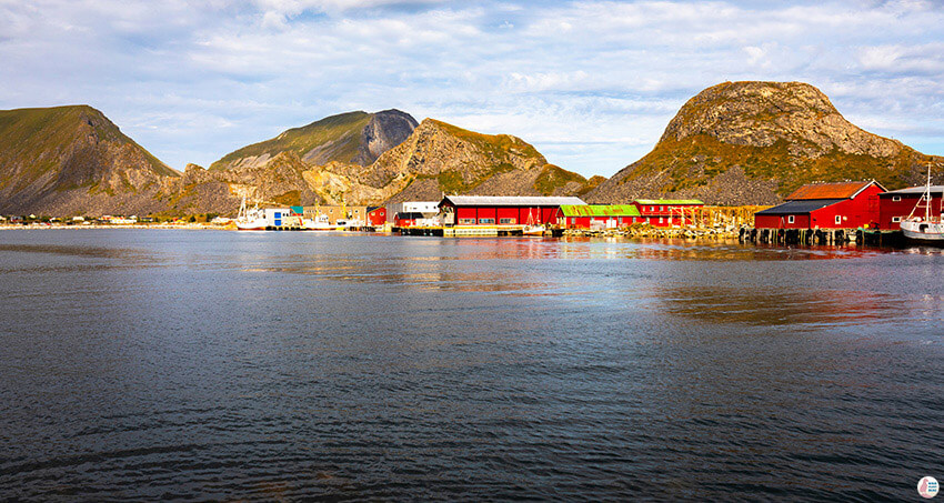 View from Værøy harbour, Lofoten, Northern Norway