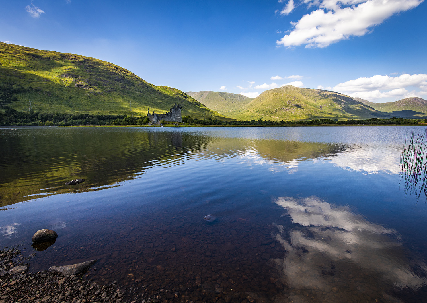 Beautiful view towards the Kilchurn Castle Beautiful view towards the Kilchurn Castle