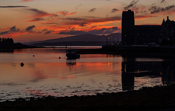 Sunset in Oban, Scotland