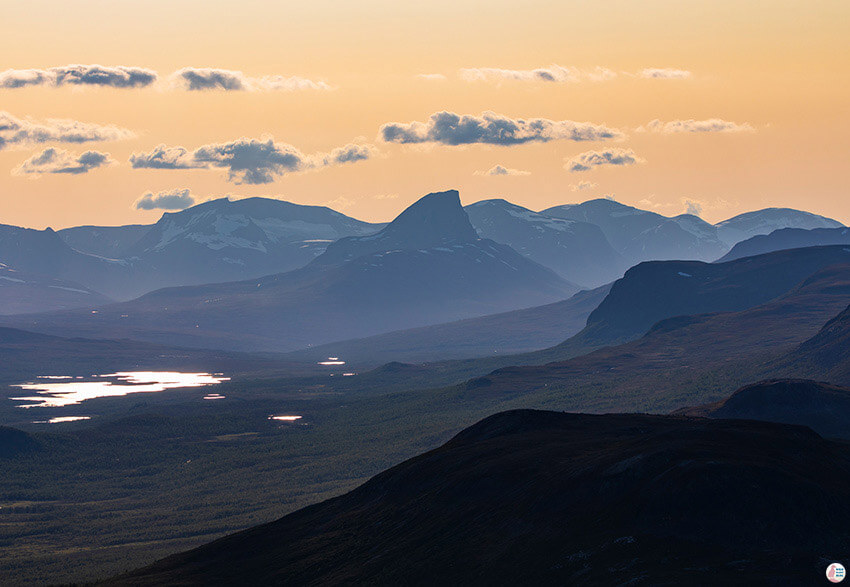 Mountain view from Saana summit, Enontekiö, Lapland, Finland