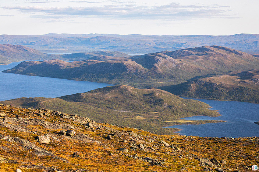 Saanajärvi, view from Saana summit, Kilpisjärvi, Lapland