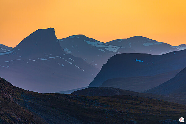 Mountain scenery viewed from Saana summit, Enontekiö, Lapland