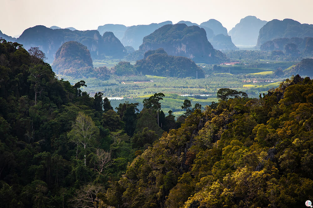 View from Tiger Cave Mountain Temple, Krabi, Thailand