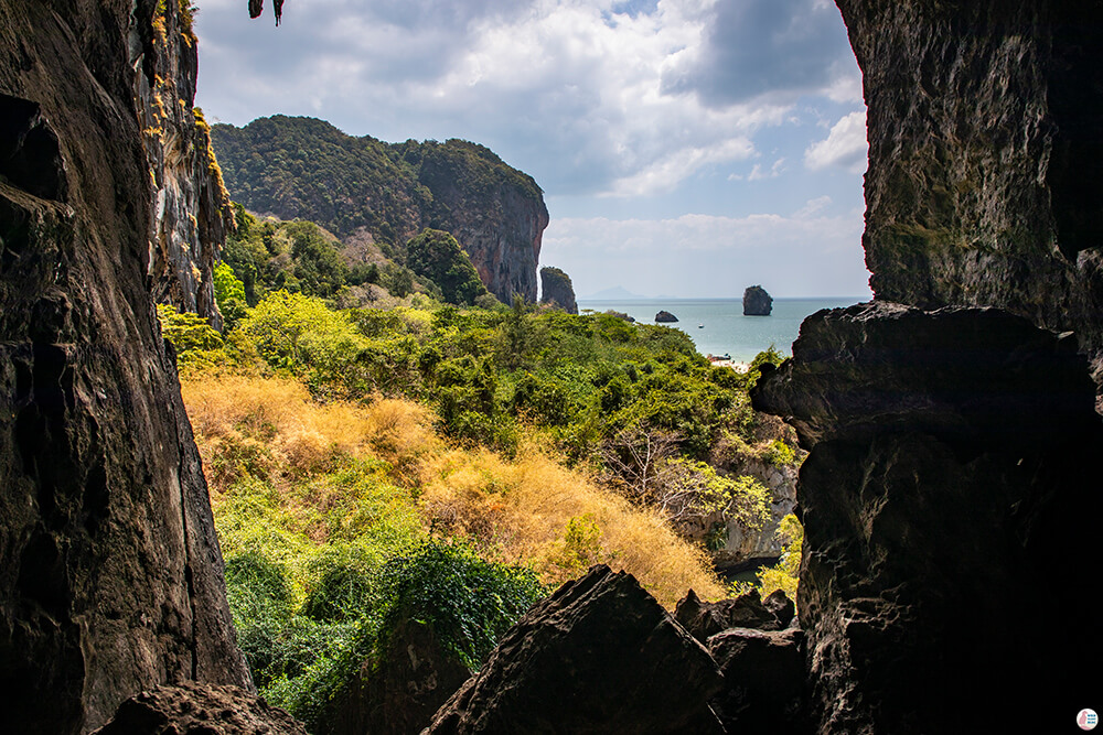 Bat Cave and Viewpoint at the end of West Phra Nang Beach, Railay Bay, Krabi, Thailand