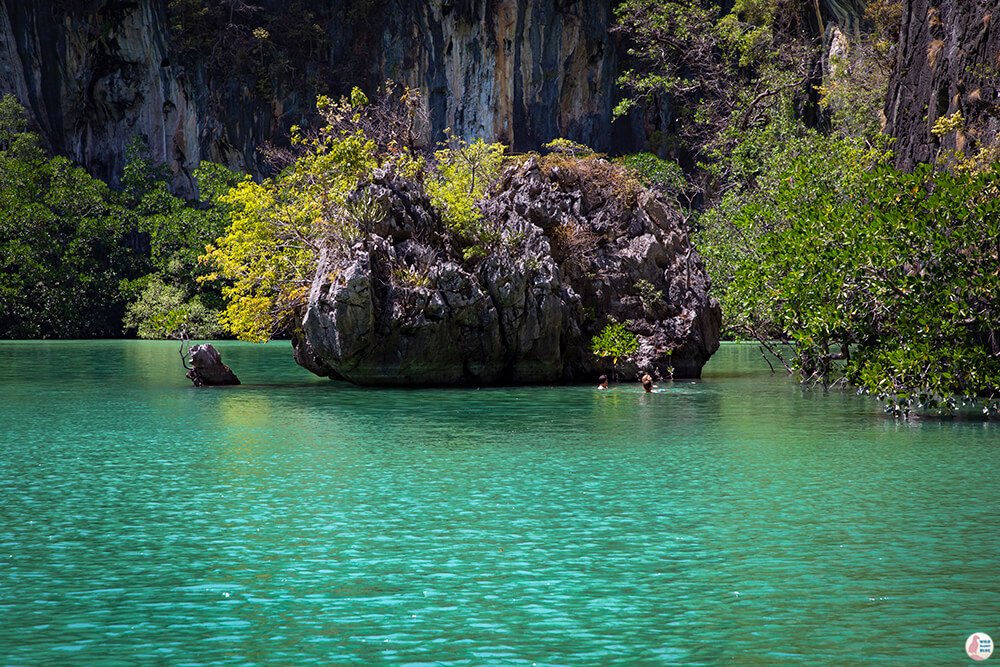 Swimming in the Hong Island Lagoon, Hong Islands, Krabi Province, Thailand