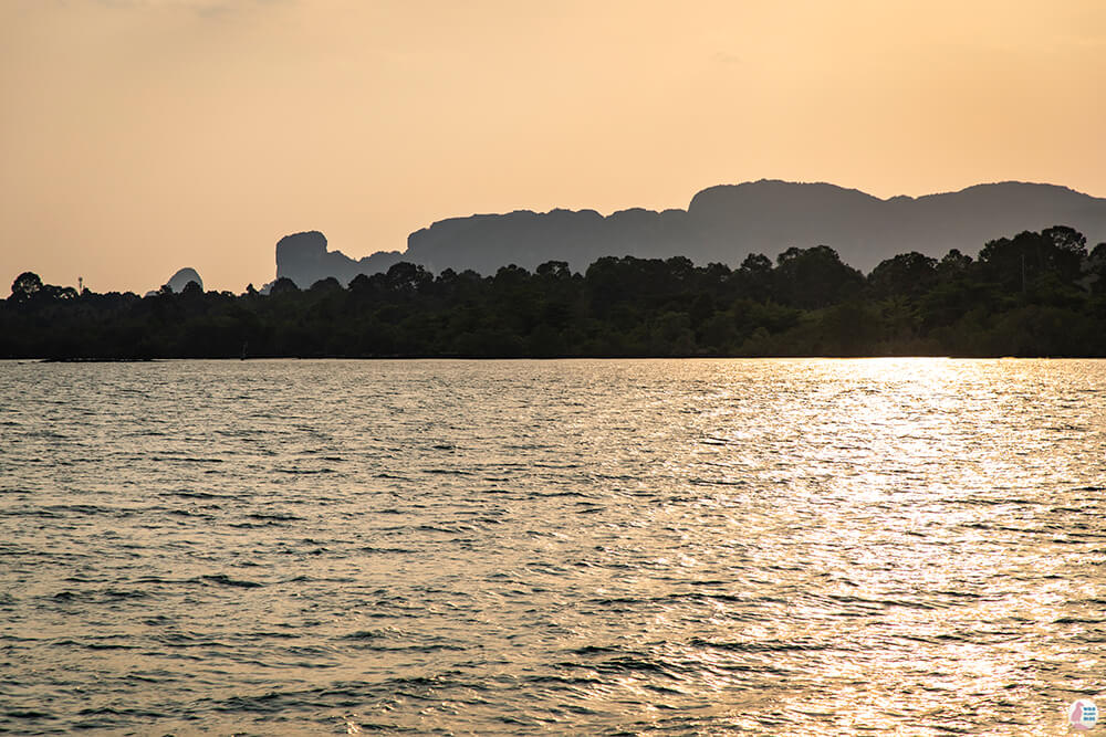 Sunset in Krabi, after visiting Phi Phi Islands, Thailand