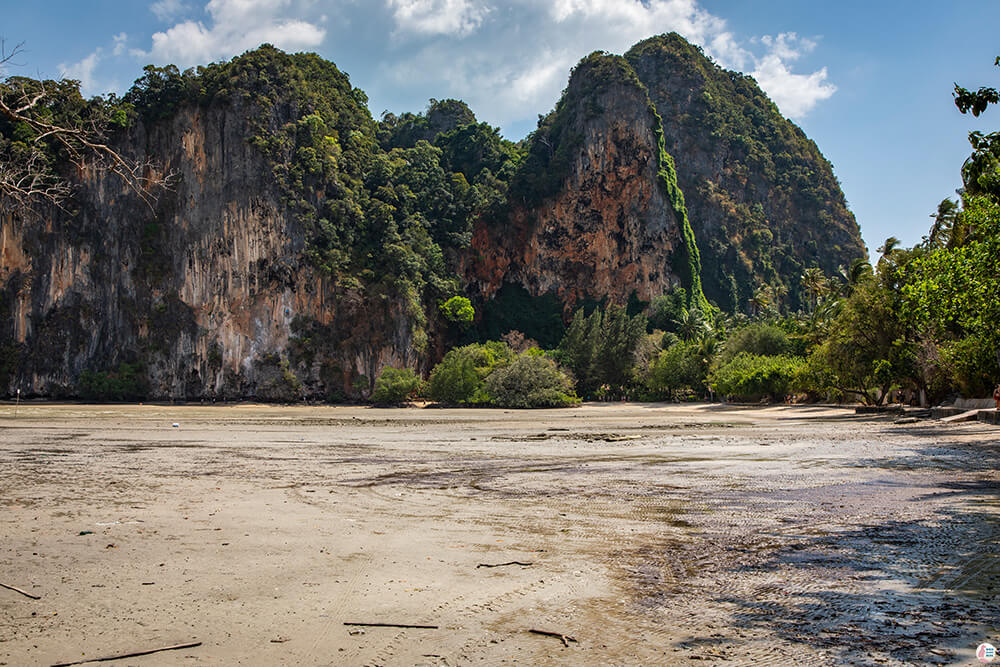 Railay East at low tide, Krabi, Thailand