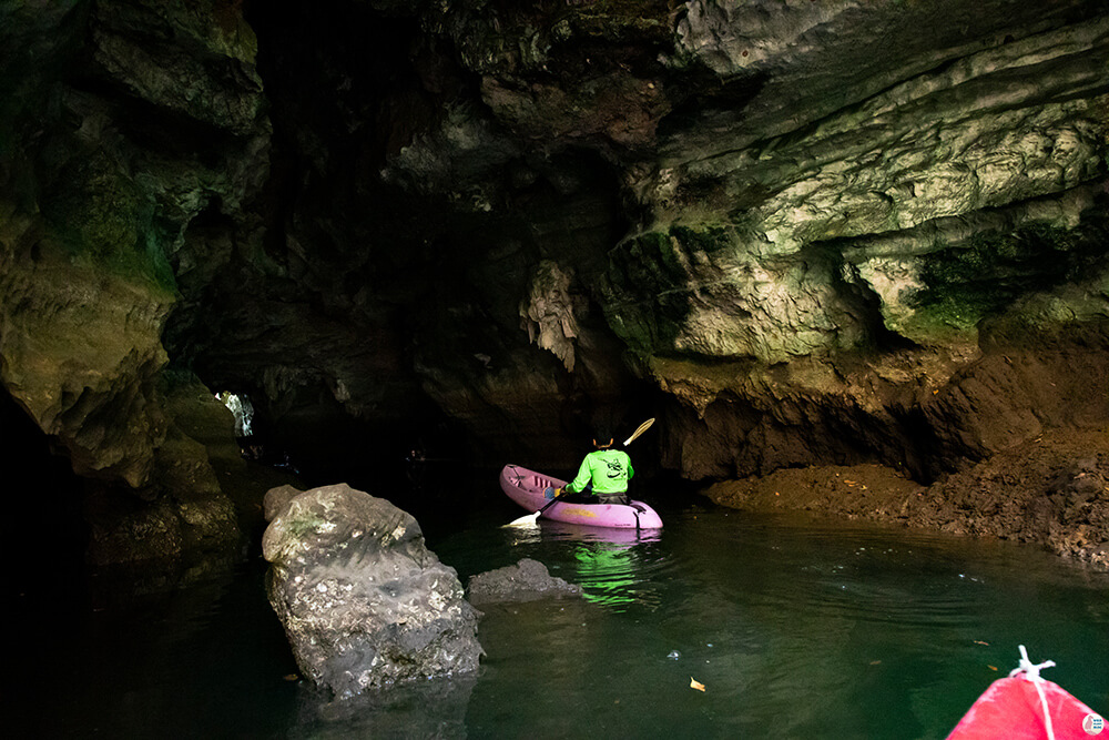 Narrow entrance to lagoon on the Tha Pring River, Than Bok Khorani National Park, Krabi, Thailand